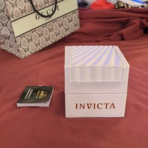 Invicta White and Gold Watch Box